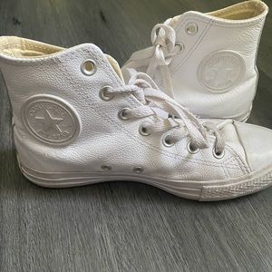 White leather converse